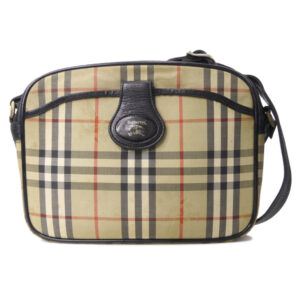 Burberrys ノバチェック柄 定番ショルダーバッグ(ベージュ×黒)
