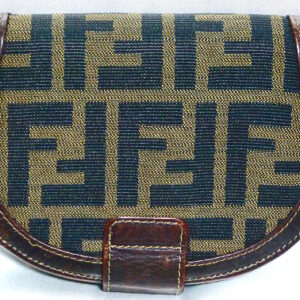 FENDI　ズッカ柄 ラウンド折財布（茶）