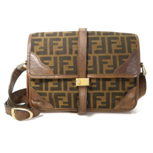 OLD Fendi　＜訳あり＞ズッカ柄 ショルダー（茶）