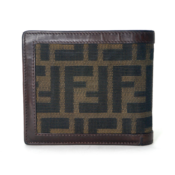 Fendi ズッカ柄2つ折れ財布(茶)