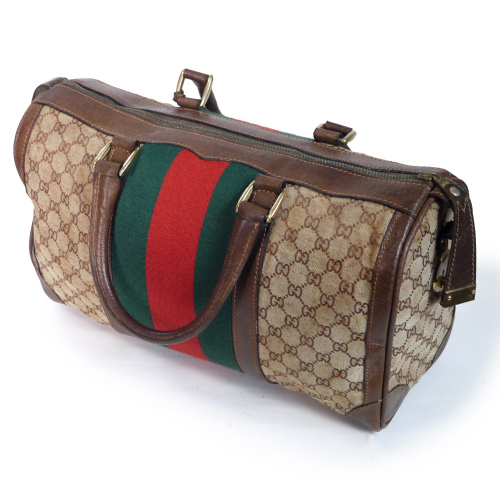 OLD Gucci <訳アリ>ドラム型ボストン(茶) - 画像 (2)