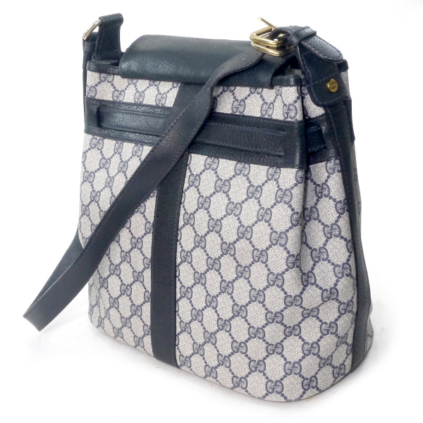 OLD Gucci 希少!!バーキンタイプGG柄ショルダー(青) - 画像 (2)