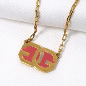 GIVENCHY 　ピンクモチーフ ゴールドネックレス