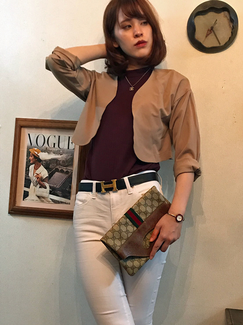 OLD Gucci 50s クラッチバッグ(茶・GG) - 画像 (10)