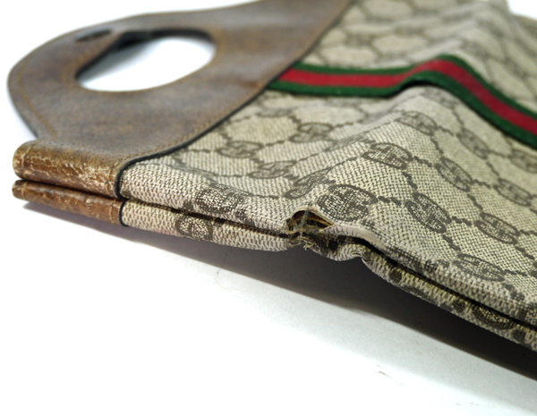 OLD Gucci 50s クラッチバッグ(茶・GG) - 画像 (11)