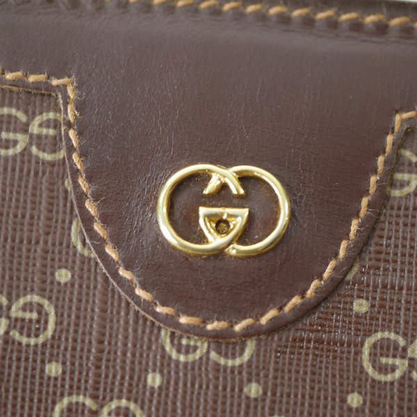 OLD Gucci マイクロGGメガネ・ペンケース(茶) - 画像 (3)