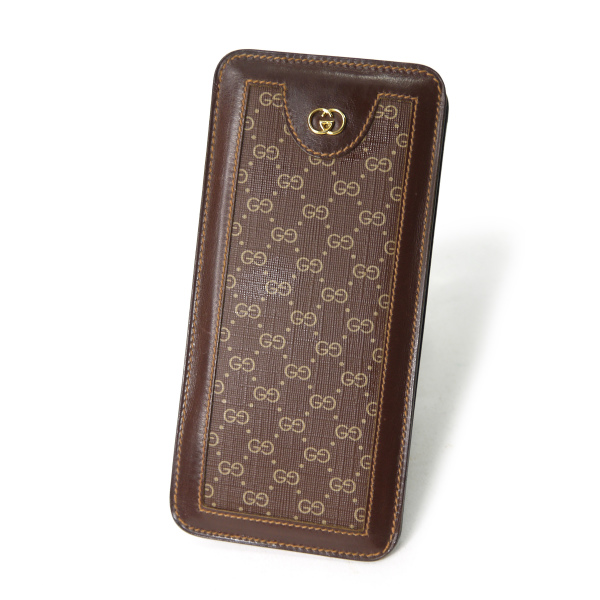 OLD Gucci マイクロGGメガネ・ペンケース(茶)