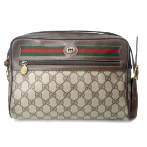 OLD Gucci　定番ショルダー  横シェリー(茶・大）