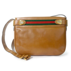 OLD Gucci  総革シェリー斜めがけショルダー（キャメル）