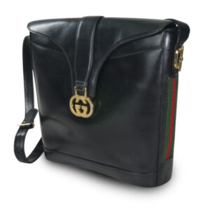 OLD Gucci レア!70sサイドシェリーショルダー黒