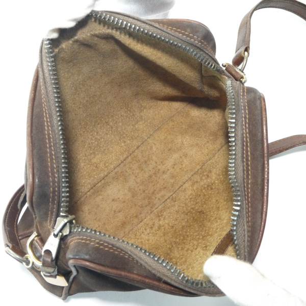 OLD Gucci シェリースエードミニショルダー(茶) - 画像 (4)