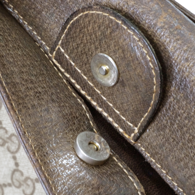 OLD Gucci レア!シェリーバケツ型ショルダー(茶) - 画像 (5)