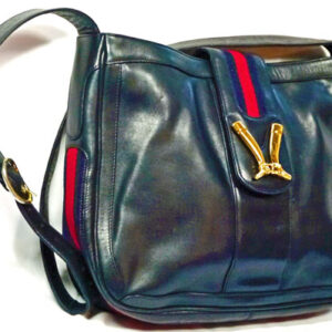 OLD Gucci ブーツ金具ショルダー（紺）