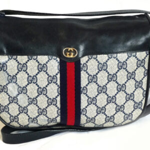 OLD Gucci 半円ショルダー（青・シェリーライン）