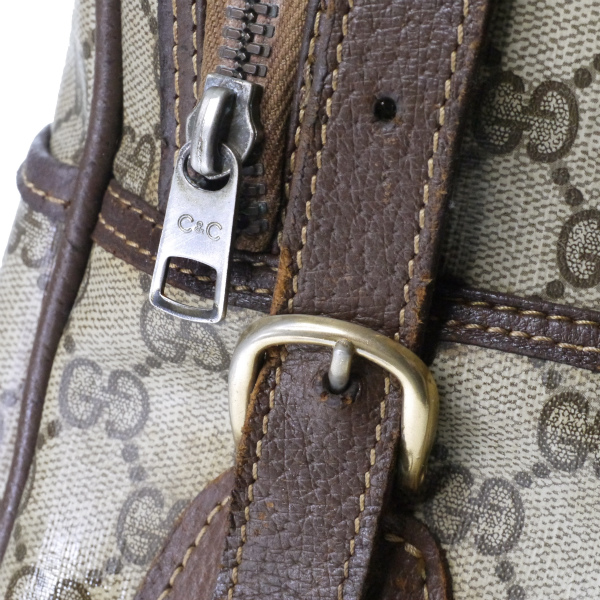 OLD Gucci GG柄シェリー大型ショルダー(茶) - 画像 (7)