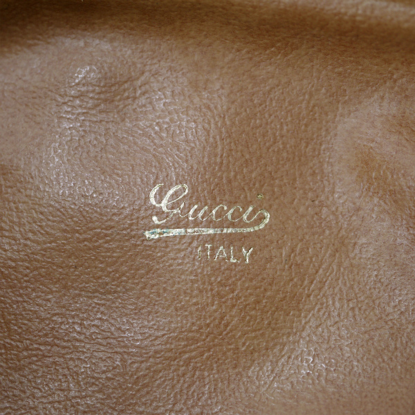 OLD Gucci GG柄シェリー大型ショルダー(茶) - 画像 (10)