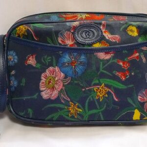 OLD Gucci フローラ紺ショルダー