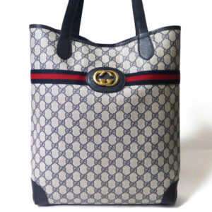 OLD Gucci 　GGエンブレム トートバッグ（青）