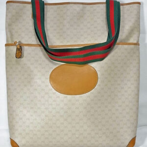 OLD Gucci マイクロGGトートバッグ（ベージュ系）