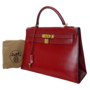 HERMES  Vintageケリー32 （レッド・外縫い）