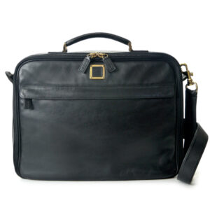 LOEWE 総革ショルダー付ブリーフケース(黒)