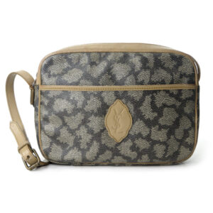 YSL　ジラフ柄YSLロゴショルダー（ブラウン系）
